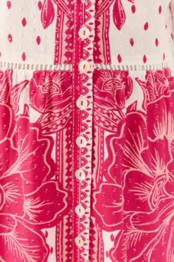 Farm Rio Pink Tropical Woodcut Lenzing™ Ecovero™ Viscose Midi Dress 9 Farm Rio Pink Tropical Woodcut Lenzing™ Ecovero™ Viscose Midi Dress -Farm Rio Shoop 306388 05