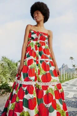 Farm Rio Tomato Midi Dress