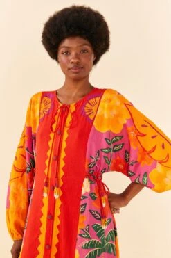 Farm Rio Sunset Patchwork Maxi Dress -Farm Rio Shoop 306645 02