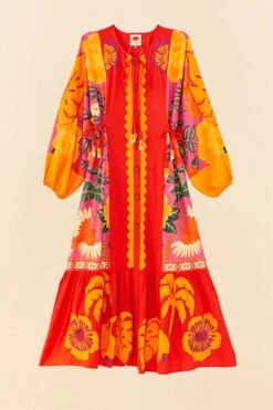 Farm Rio Sunset Patchwork Maxi Dress -Farm Rio Shoop 306645 06