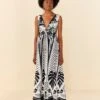 Black Macaw Elegance Maxi Dress