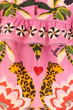 Farm Rio Pink Leopard Forest Blouse -Farm Rio Shoop 306648 05