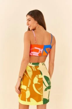 Farm Rio Mixed Rainbow Toucans Crop Top -Farm Rio Shoop 306649 04