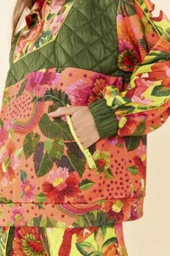 Farm Rio Orange Blooming Garden Sweatshirt -Farm Rio Shoop 306672 03