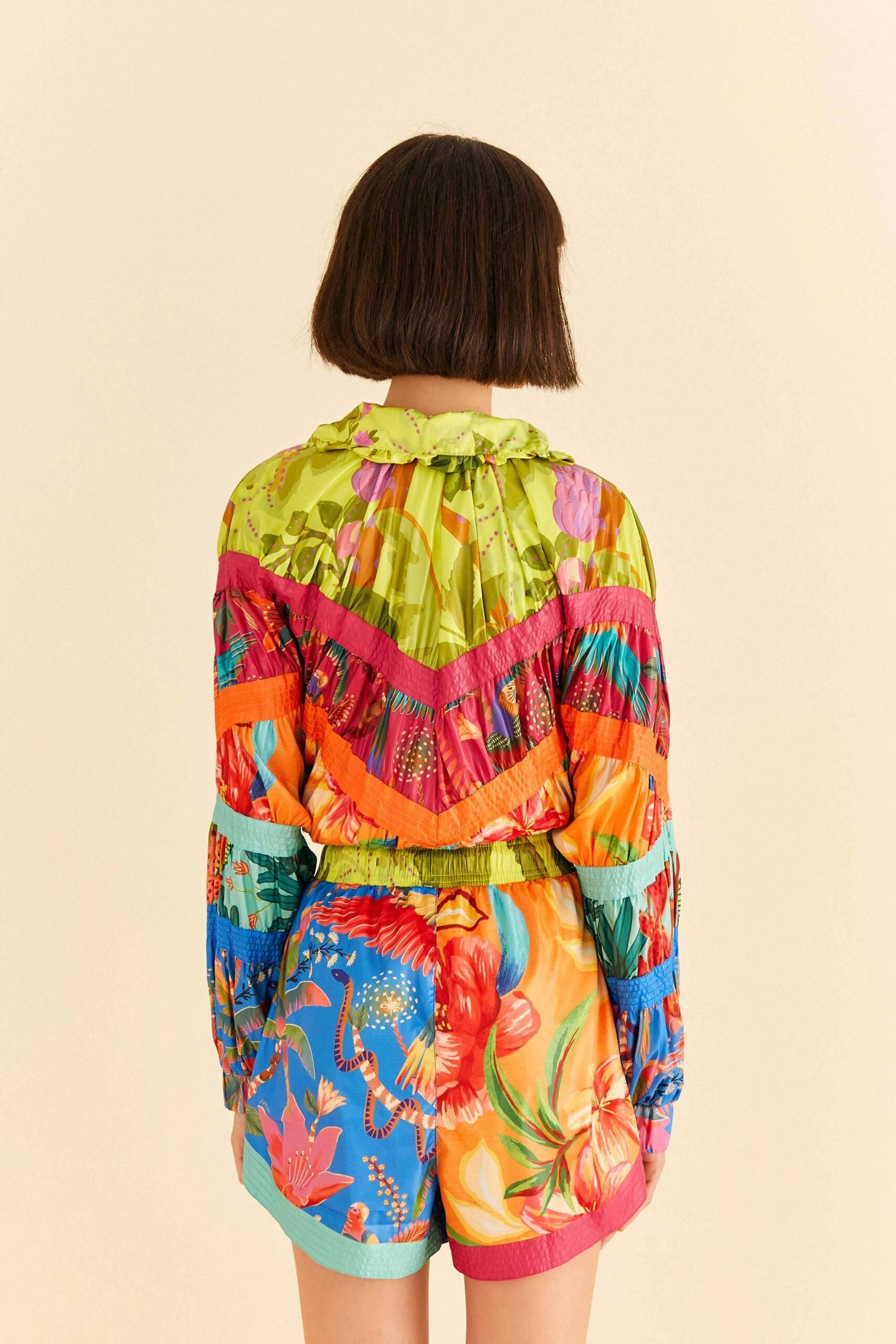 Farm Rio Mixed Prints Nylon Shorts 4 Farm Rio Mixed Prints Nylon Shorts - Image 4