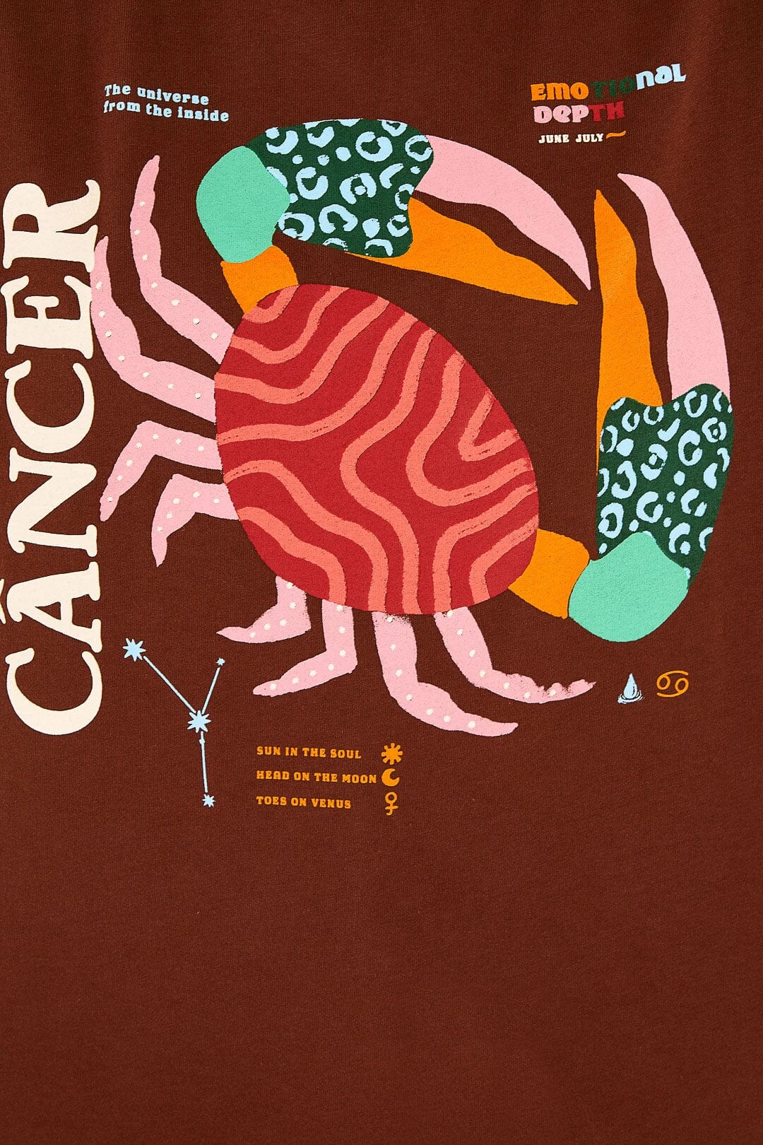 Farm Rio Cancer Zodiac Organic Cotton T-Shirt 4 Farm Rio Cancer Zodiac Organic Cotton T-Shirt - Image 4