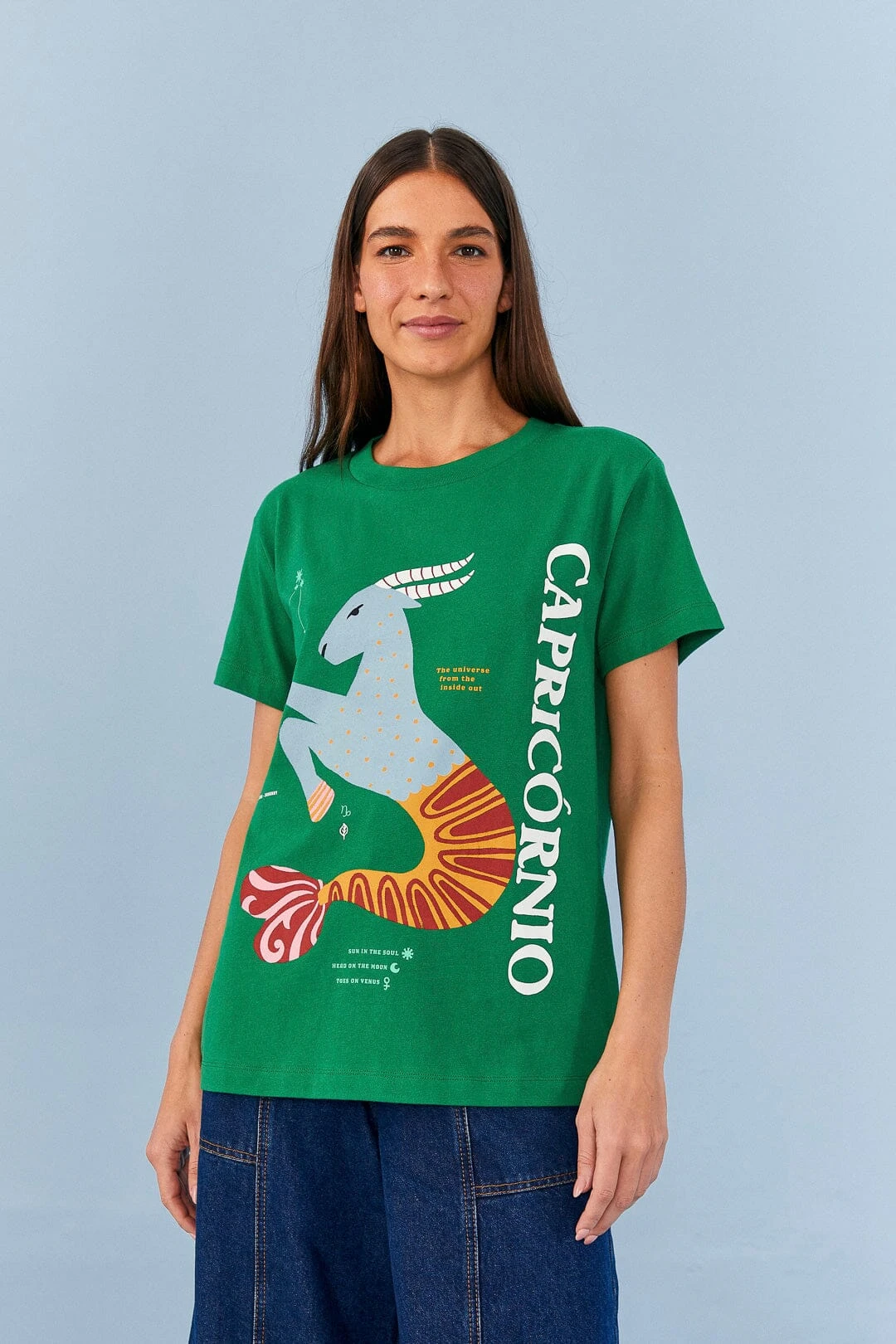 Farm Rio Capricorn Zodiac Organic Cotton T-Shirt 2 Farm Rio Capricorn Zodiac Organic Cotton T-Shirt - Image 2