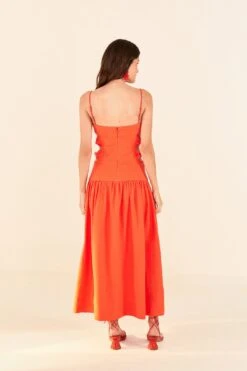 Farm Rio Orange Cut Out Midi Dress -Farm Rio Shoop 306742 04 1