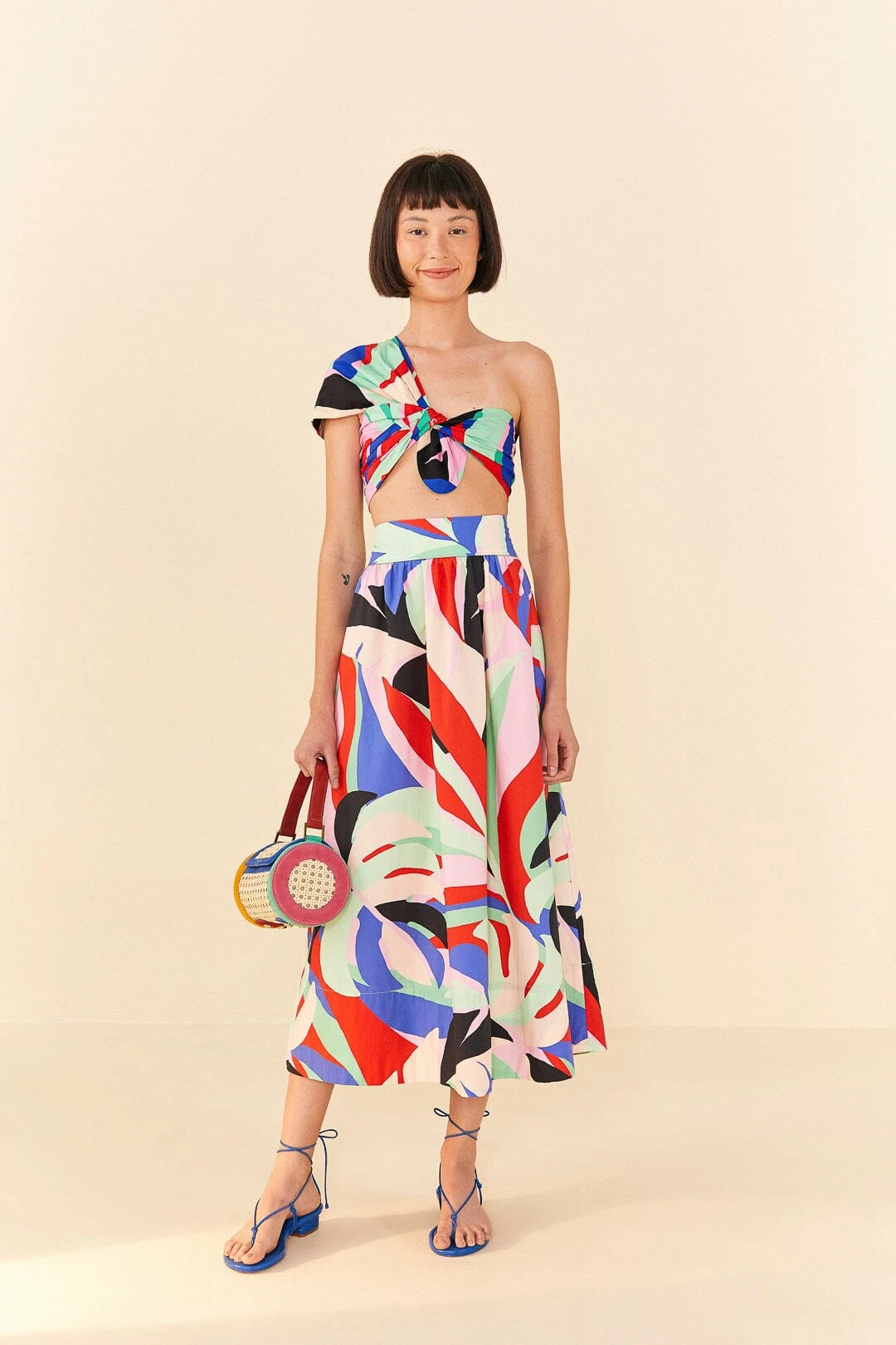 Farm Rio Colorful Monstera Midi Skirt 2 Farm Rio Colorful Monstera Midi Skirt - Image 2