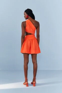 Farm Rio Orange One Shoulder Mini Dress 7 Farm Rio Orange One Shoulder Mini Dress -Farm Rio Shoop 306896 03