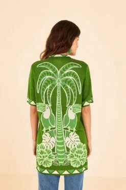 Farm Rio Green Summer Sunrise Lenzing™ Ecovero™ Viscose Knit Shirt -Farm Rio Shoop 306911 04