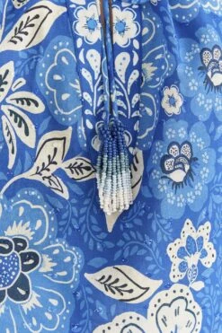 Farm Rio Blue Full Of Flowers Blouse 9 Farm Rio Blue Full Of Flowers Blouse -Farm Rio Shoop 306916 05