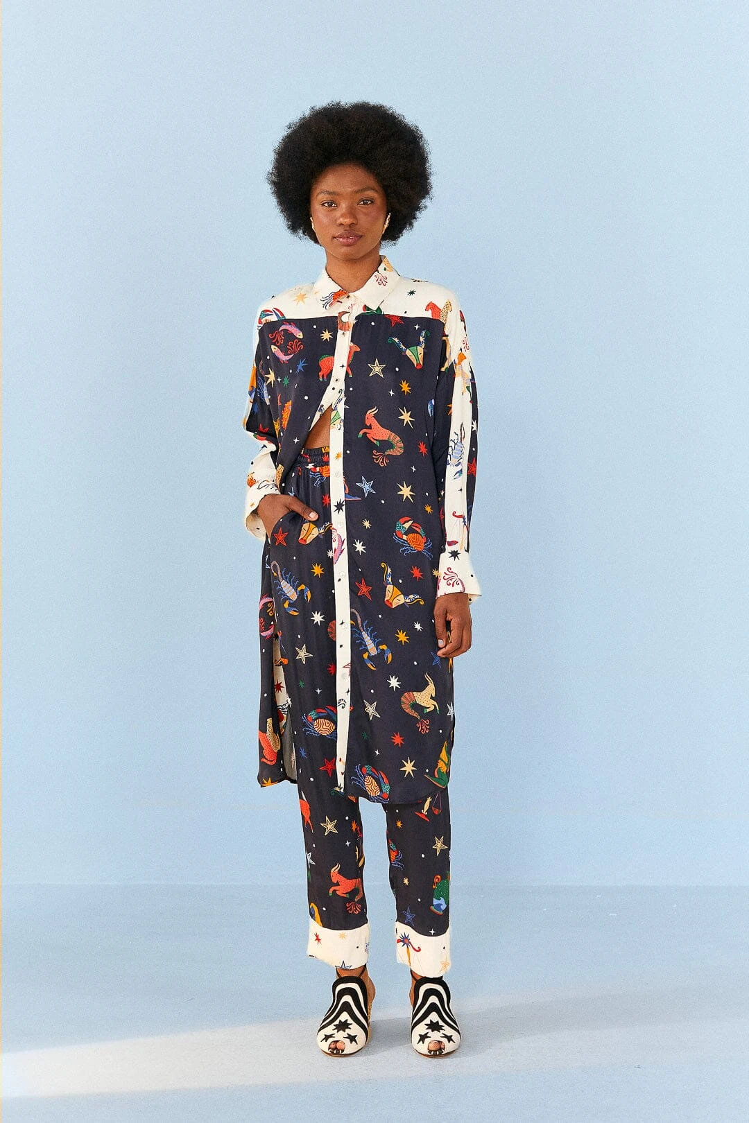 Farm Rio Zodiac Lenzing™ Ecovero™ Viscose Shirtdress 2 Farm Rio Zodiac Lenzing™ Ecovero™ Viscose Shirtdress - Image 2