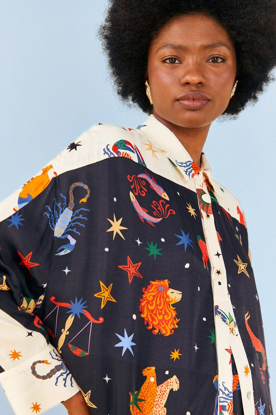 Farm Rio Zodiac Lenzing™ Ecovero™ Viscose Shirtdress 3 Farm Rio Zodiac Lenzing™ Ecovero™ Viscose Shirtdress - Image 3