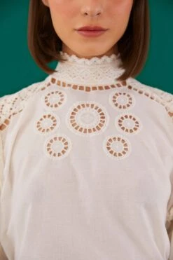 Farm Rio Off-White Romantic Blouse -Farm Rio Shoop 308187 04