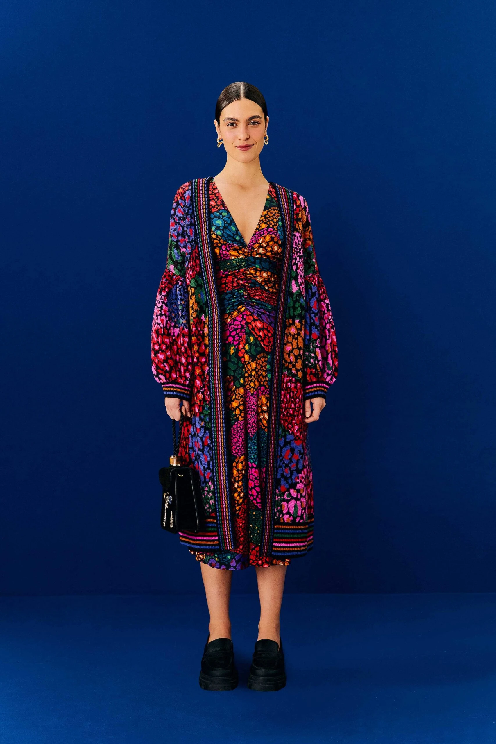 Farm Rio Rainbow Hearts Lenzing™ Ecovero™ Viscose Midi Dress 2 Farm Rio Rainbow Hearts Lenzing™ Ecovero™ Viscose Midi Dress - Image 2