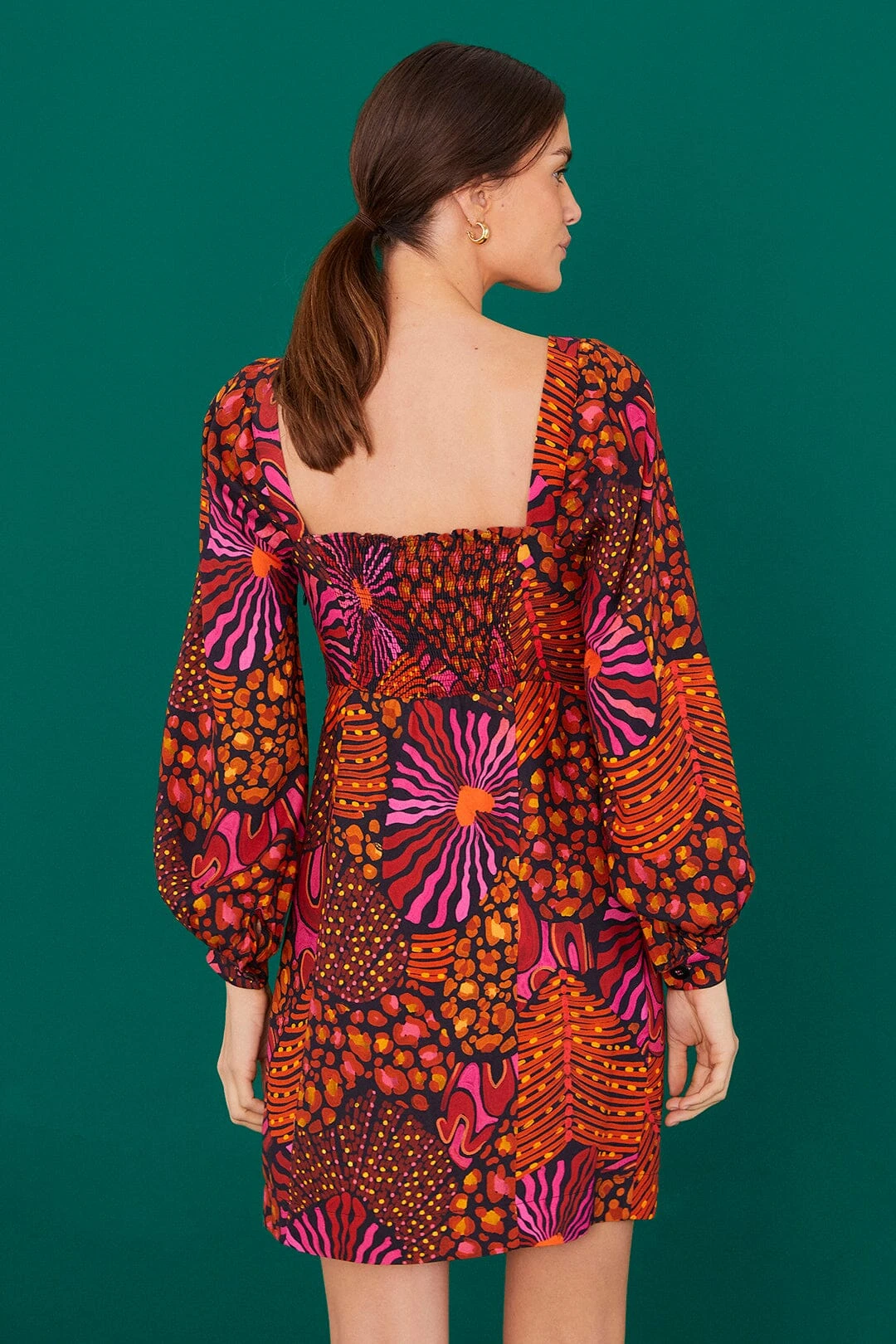 Farm Rio Leopard Hearts Mini Dress 3 Farm Rio Leopard Hearts Mini Dress - Image 3