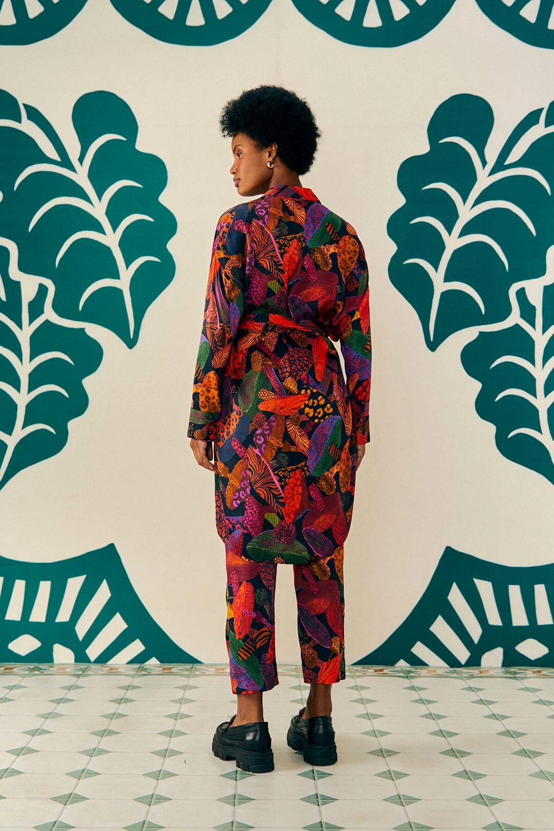 Farm Rio Leopard Mushroom Lenzing™ Ecovero™ Viscose Shirtdress 2 Farm Rio Leopard Mushroom Lenzing™ Ecovero™ Viscose Shirtdress - Image 2