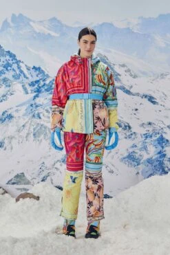 Farm Rio Mixed Scarves Ski Puffer Jacket -Farm Rio Shoop 308309 03