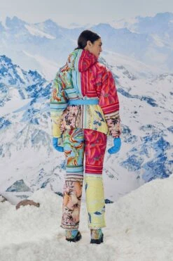 Farm Rio Mixed Scarves Ski Puffer Jacket -Farm Rio Shoop 308309 05