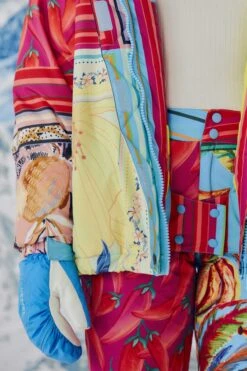 Farm Rio Mixed Scarves Ski Puffer Jacket -Farm Rio Shoop 308309 06