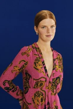 Farm Rio Pink Wild Leopards Maxi Dress -Farm Rio Shoop 308345 03