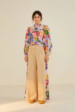 Farm Rio Sand Sunny Daisies Blouse 10 Farm Rio Sand Sunny Daisies Blouse -Farm Rio Shoop 309082 04