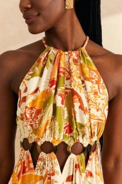 Farm Rio Sand Leopard Forest Maxi Dress 8 Farm Rio Sand Leopard Forest Maxi Dress -Farm Rio Shoop 309151 03