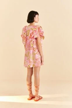 Farm Rio Pink Mixed Lobsters Organic Cotton Mini Dress 9 Farm Rio Pink Mixed Lobsters Organic Cotton Mini Dress -Farm Rio Shoop 309152 04