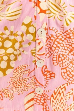 Farm Rio Pink Mixed Lobsters Organic Cotton Mini Dress 10 Farm Rio Pink Mixed Lobsters Organic Cotton Mini Dress -Farm Rio Shoop 309152 05