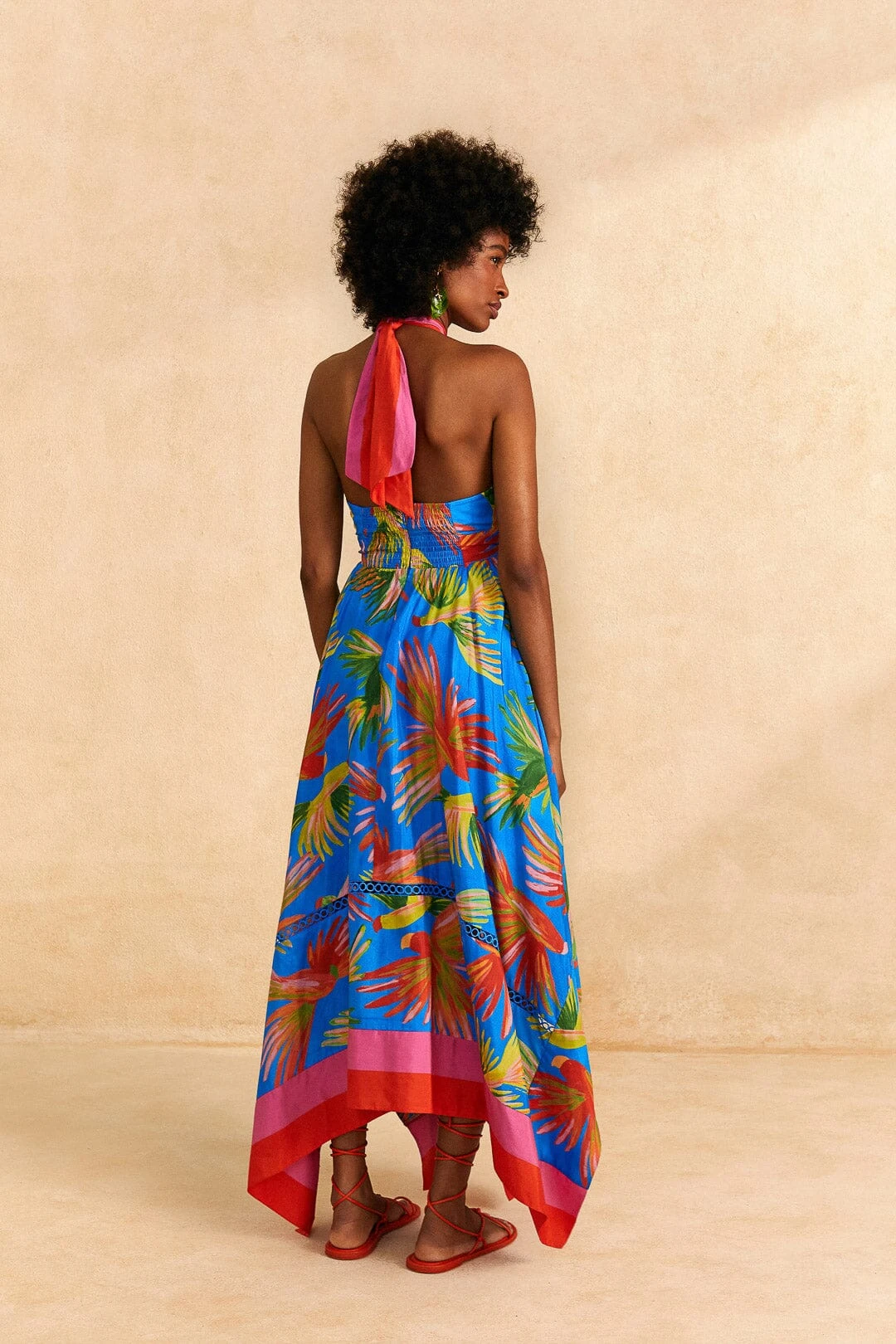 Farm Rio Blue Painted Birds Maxi Dress 4 Farm Rio Blue Painted Birds Maxi Dress - Image 4