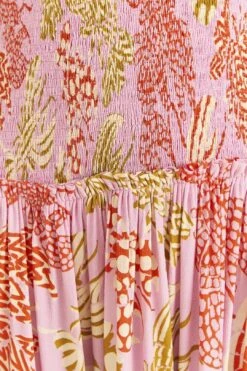 Farm Rio Pink Mixed Lobsters Midi Dress 12 Farm Rio Pink Mixed Lobsters Midi Dress -Farm Rio Shoop 309155 06