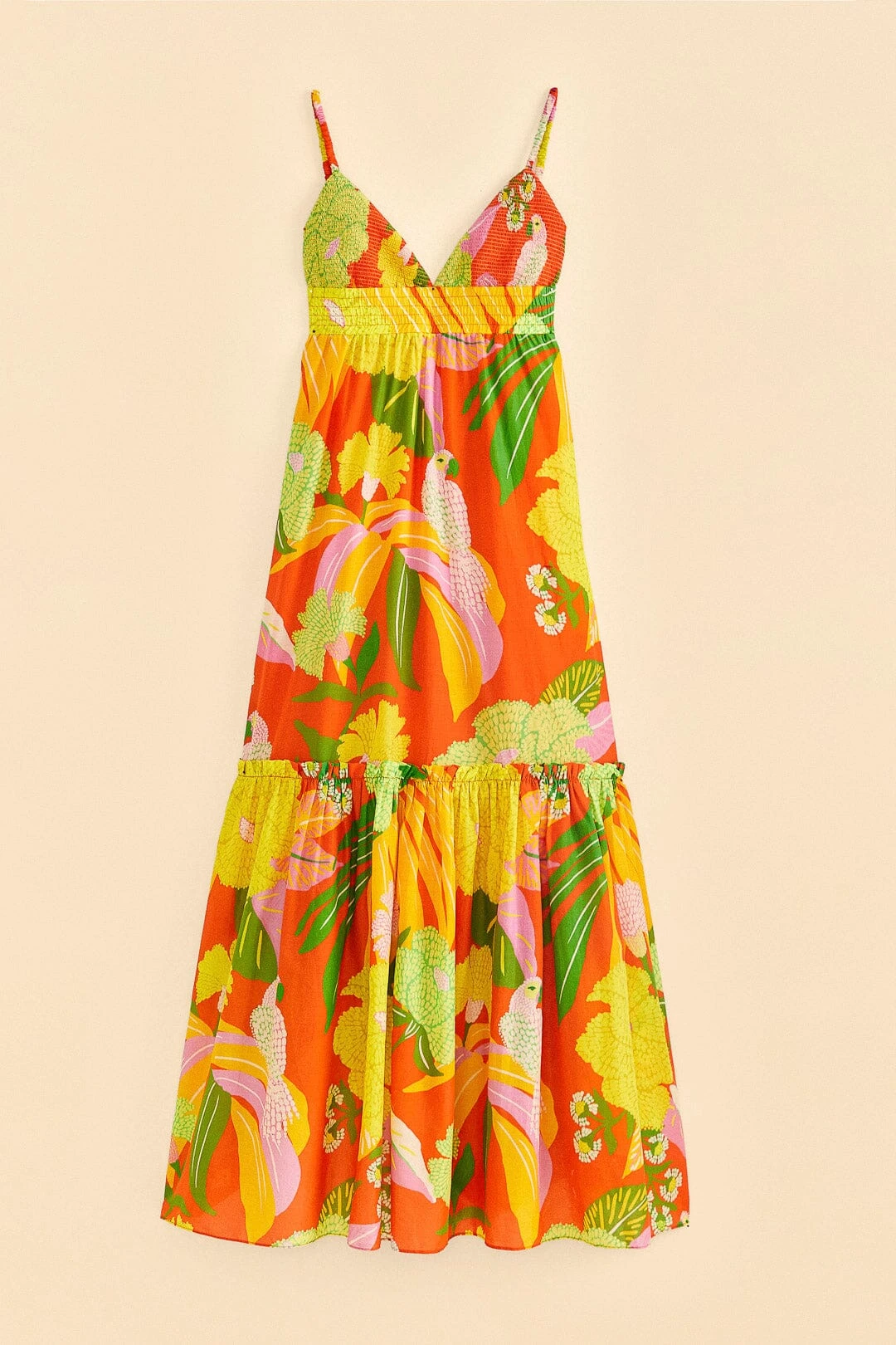 Farm Rio Red Neon Floral Maxi Dress 7 Farm Rio Red Neon Floral Maxi Dress - Image 7