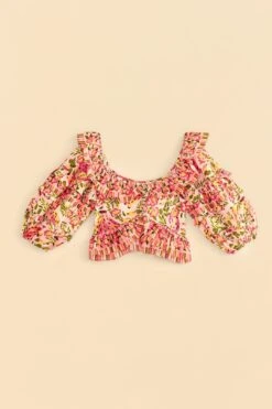 Farm Rio Pink Painted Bananas Top -Farm Rio Shoop 309177 06