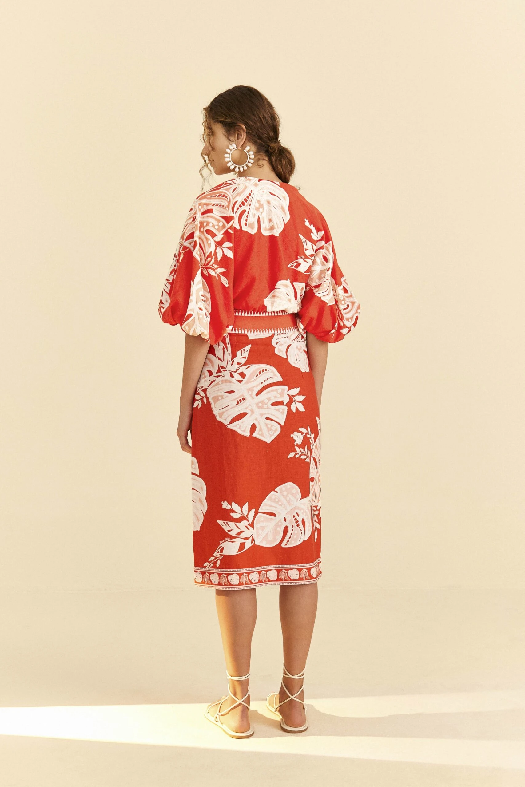 Farm Rio Red Lace Monsteras Crop Top 4 Farm Rio Red Lace Monsteras Crop Top - Image 4