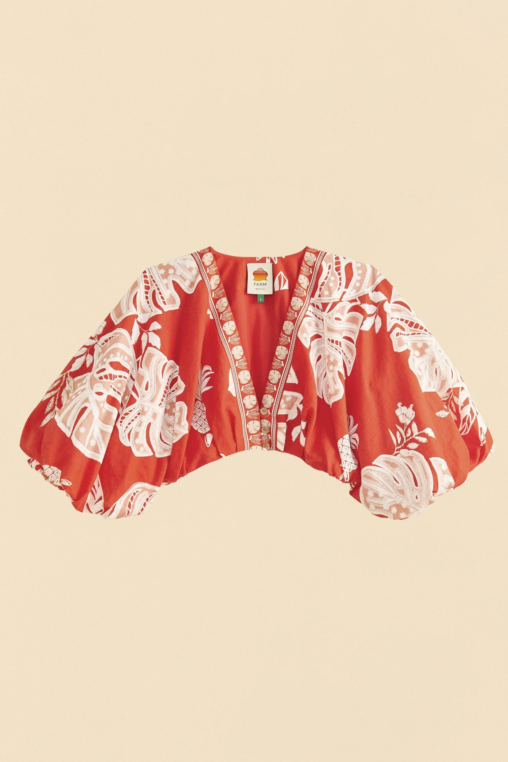 Farm Rio Red Lace Monsteras Crop Top 6 Farm Rio Red Lace Monsteras Crop Top - Image 6