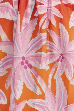 Farm Rio Red Coconut Tree Organic Cotton Midi Dress -Farm Rio Shoop 309180 05