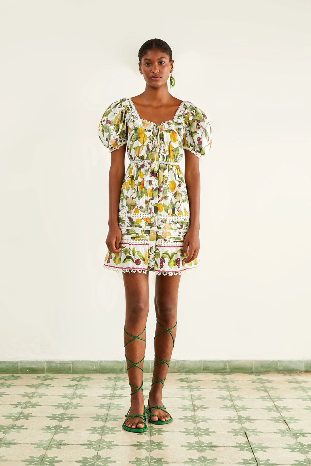 Farm Rio Off-white Fruit Orchard Mini Dress 2 Farm Rio Off-white Fruit Orchard Mini Dress - Image 2