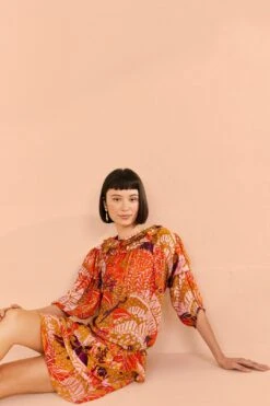 Farm Rio Beige Jungle Panther Blouse -Farm Rio Shoop 309188 03