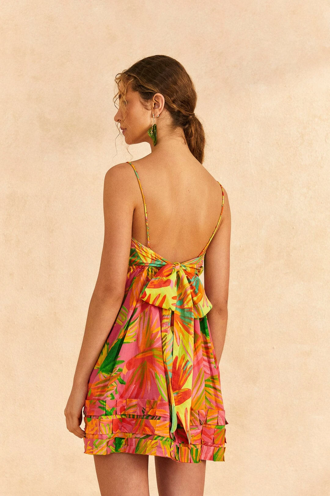 Farm Rio Mixed Painted Birds Mini Dress 4 Farm Rio Mixed Painted Birds Mini Dress - Image 4