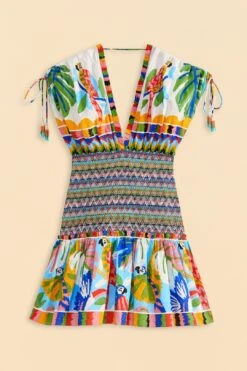 Farm Rio Colorful Forest V Neck Mini Dress -Farm Rio Shoop 309198 06