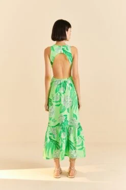 Farm Rio Green Dewdrop Floral Midi Dress 7 Farm Rio Green Dewdrop Floral Midi Dress -Farm Rio Shoop 309210 03