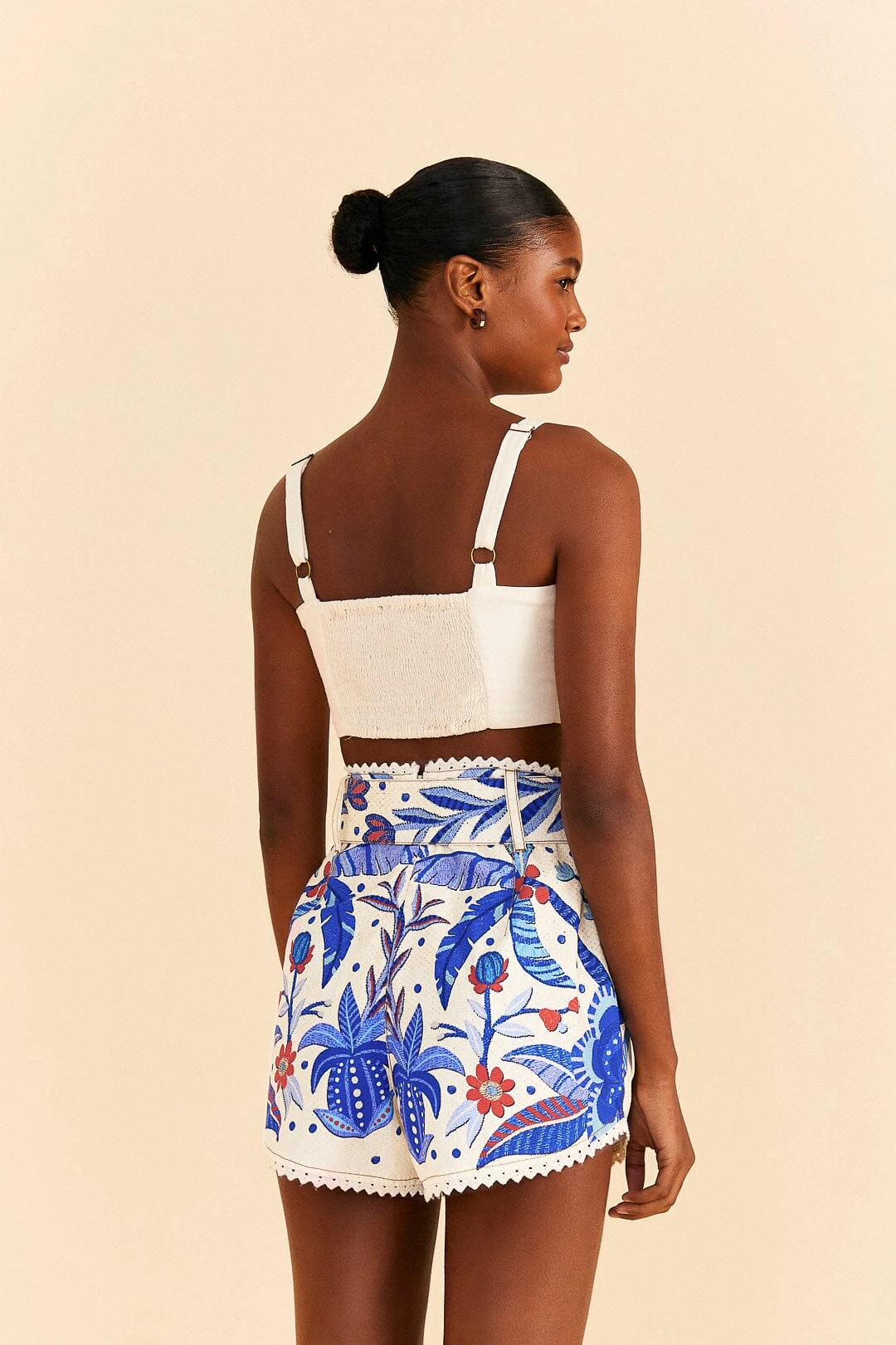 Farm Rio Off-White Jungle Chic Shorts 4 Farm Rio Off-White Jungle Chic Shorts - Image 4