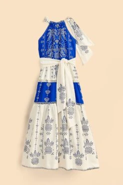 Farm Rio Navy Blue Embroidered Jungle Scarf Maxi Dress 8 Farm Rio Navy Blue Embroidered Jungle Scarf Maxi Dress -Farm Rio Shoop 309237 05