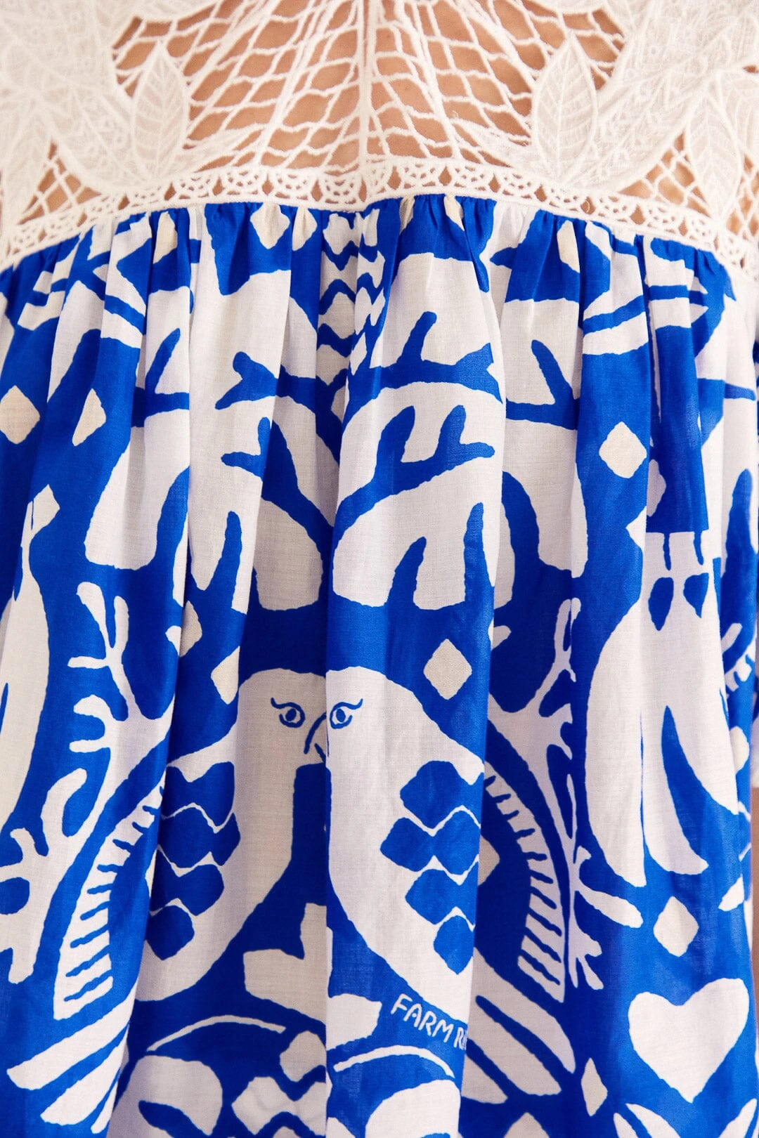 Farm Rio Navy Blue Jungle Scarf Blouse 5 Farm Rio Navy Blue Jungle Scarf Blouse - Image 5