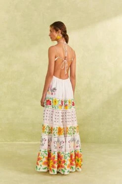 Farm Rio Red Mixed Neon Floral Maxi Dress 9 Farm Rio Red Mixed Neon Floral Maxi Dress -Farm Rio Shoop 309253 04