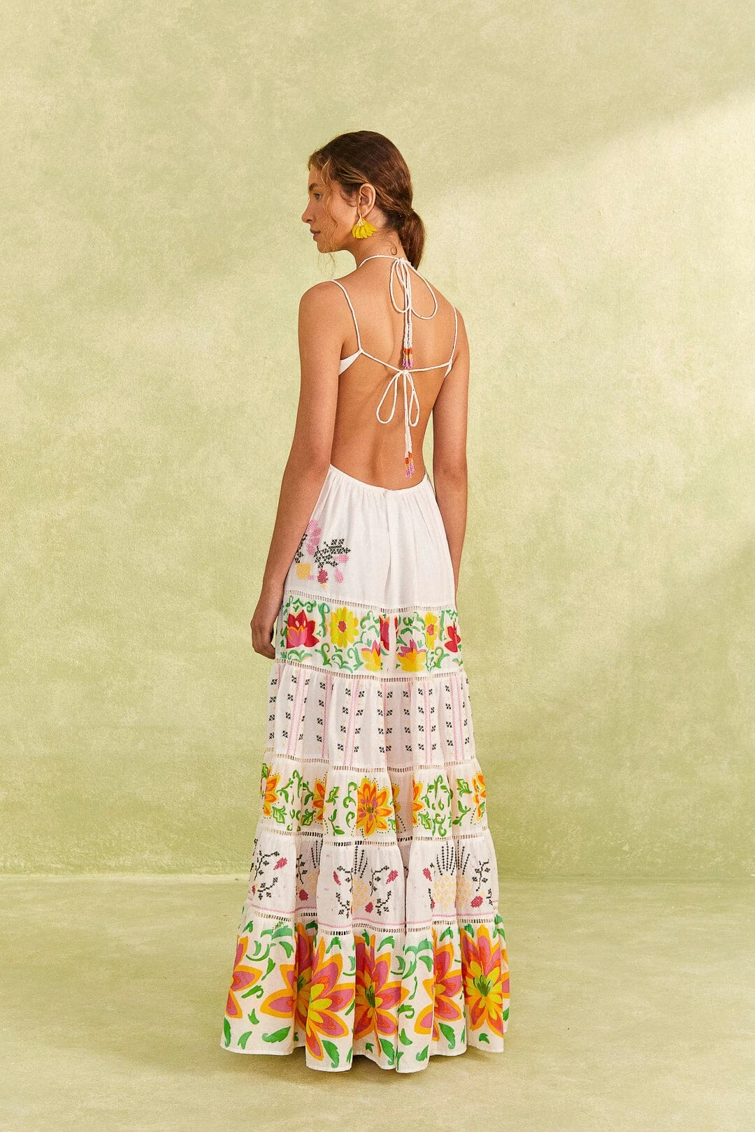 Farm Rio Red Mixed Neon Floral Maxi Dress 4 Farm Rio Red Mixed Neon Floral Maxi Dress - Image 4