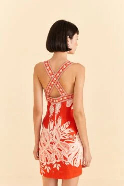 Farm Rio Red Lace Monsteras Mini Dress -Farm Rio Shoop 309261 04