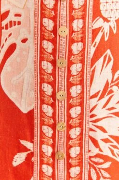 Farm Rio Red Lace Monsteras Mini Dress -Farm Rio Shoop 309261 05