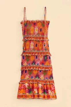 Farm Rio Coral Summer Sun Mini Dress -Farm Rio Shoop 309264 06
